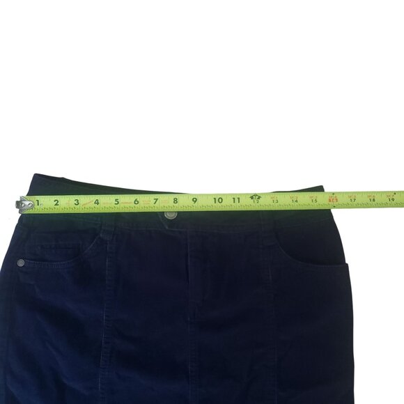 Faded Glory Womens Corduroy Pencil Skirt Size 6 Navy Fall Academia Preppy Twee - Picture 8 of 8